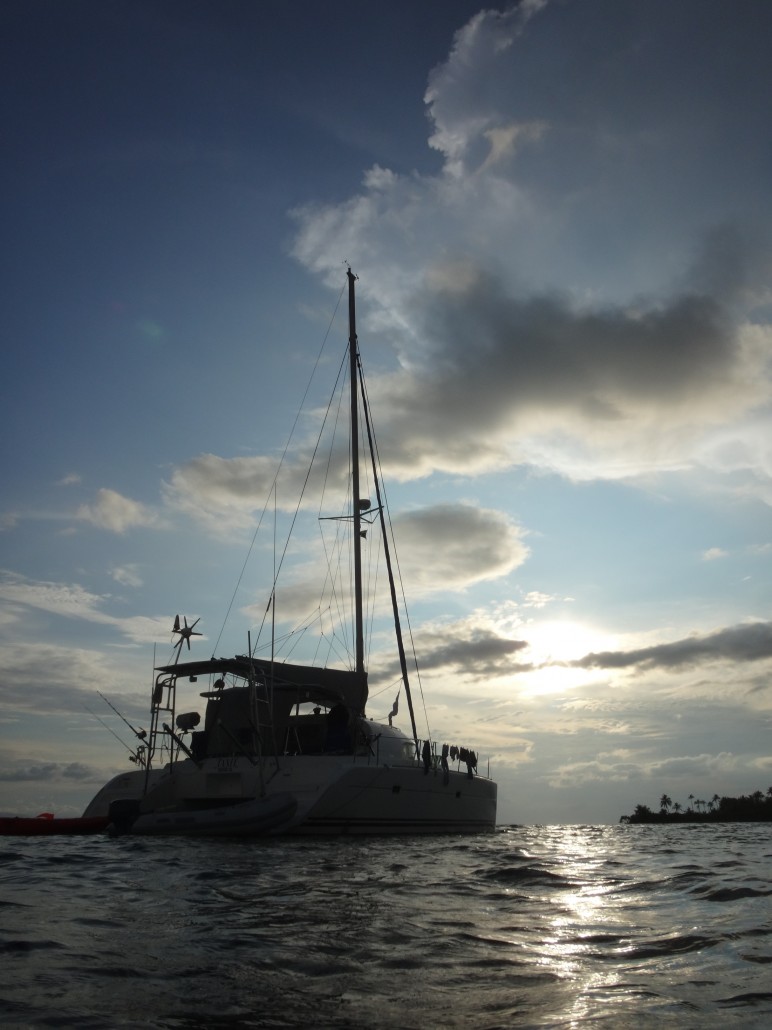 Sunset Over the Catamaran